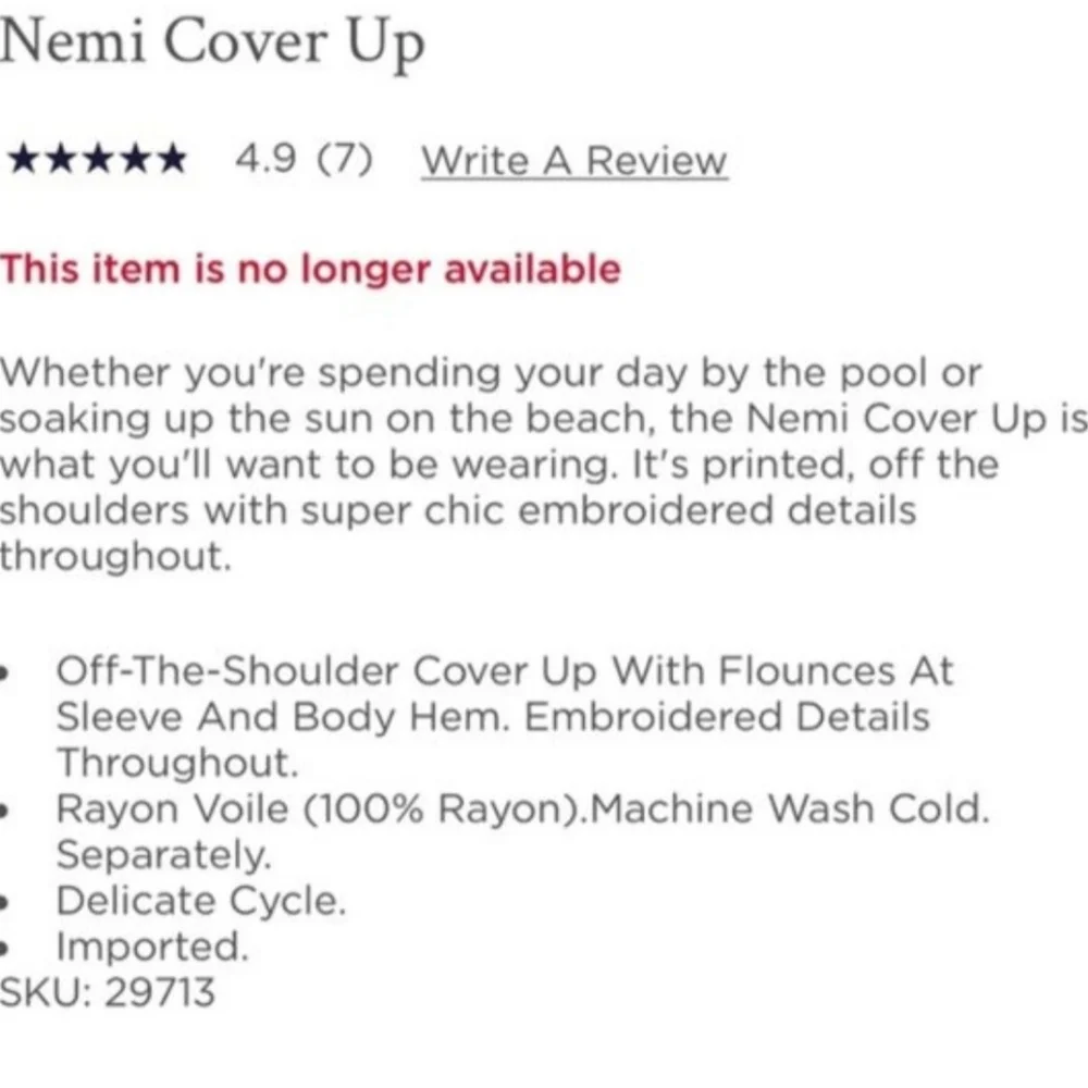 NWT Lilly Pulitzer Nemi cover-up resort white - Picture 3 of 3